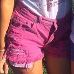 Urban Outfitters Hot Pink High-Waisted Denim Shorts size 6 Photo 1