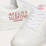 Valentino Garavani Valentino Atelier San Gallo printed broderie anglaise leather sneakers IT 38.5 Photo 2