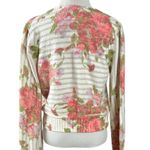 Free People Bed Of Roses Sweater Dainty Cottage Floral V Neck Size Small Photo 6
