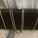 Elegant Black Clutch with Silver Chain Photo 0