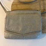 HOBO Amble Light Ash Gray Genuine Leather Mini Wallet Crossbody Bag Photo 8