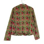 Vintage Inspired Rose Floral Green Corduroy Blazer Jacket Sz M Retro Girl Boss Size M Photo 7