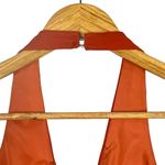 VTG Landa Burnt Orange Halter Chiffon Shirred Cocktail Dress Plus 18 Party Photo 8