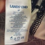Land’s End Navy‎ and White Patterned Women's Swim Top Blue Size 8P Photo 5