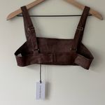 We Wore What NWT  Vegan Leather Bra Top Photo 3