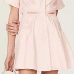 Self Portrait cut out shortsleeve flare shift mini dress powder pink cotton10 Size 10 Photo 0