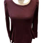 Status by Chenault Maroon Long Sleeve Blouse Size M Red Size M Photo 0