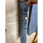 Edikted  Size Medium Blue Low Rise Cargo Jeans Wide Leg Flap Pockets‎ Photo 4