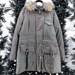 Miss Sixty Y2K  Snow Winter Holiday Puffer Faux Fur Hoodie Women's Size L Photo 0
