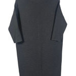 Per Se ‎ by Carlisle Gray Ribbed Knit Turtleneck Dress S Silk Blend Sweater Dress Photo 0