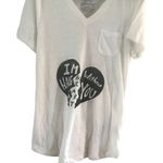 Faded Glory  white short sleeve V-neck T-shirt graphic Photo 7