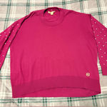 Michaels Pink Sweater with Pearl Accents Size L Photo 0