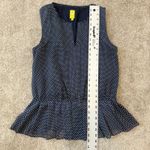QMack medium polka dot sleeveless peplum blouse TS 2464 Blue Photo 2