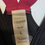 Stylish Black and Gray Women's Sports Bra Large Photo 4