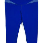 Splits59  Blue Cropped‎ Leggings Mesh Panel Stretchy Activewear Small Photo 0