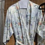 Night Gown Peignoir Vintage Barbizon 2 Piece Set Floral Satin S/M Pink Size M Photo 4