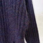 90s Express Tricot M/L Fuzzy Mohair Cardigan Grandpa Sweater Ribbed Knit Grunge Purple Size undefined Photo 5