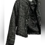 Cato Women's Black Tweed Jacket Open Front Size M Photo 9