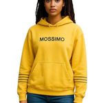 Mossimo Sweatshirt Hoodie Women’s Size Large Yellow and Navy Blue Photo 0