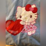 Hello Kitty Valentine's Day  Heart Graphic Sweatshirt - Blue XXL Photo 2