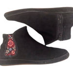 Grasshoppers suede embroidered ankle boots 5.5 Black Photo 0