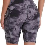 High Waisted Camo Biker Shorts Gray Size M Photo 2