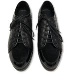 Aquatalia Quilted Black Leather Platform Oxford Sneakers Photo 2