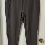 Isaac Mizrahi  Live! Stretch‎ Pull On Pants Ankle Zip Putty Brown Sz 20 Career Photo 0