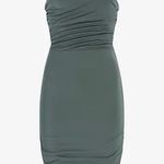 EXPRESS Body Contour One Shoulder Ruched Mini Dress Photo 4