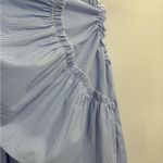 Women's DRA Blue White Stripes Long Sleeve bell Sleeves Blouse Shirt size xs Photo 5