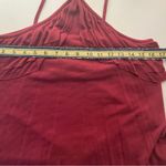 Sun & Shadow Nordstrom  Ruffle Tank Top Red Cordovan Small NEW Photo 4