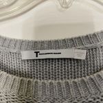 Alexander Wang T  Gray knit round neck sweater split side hem size XS Photo 1