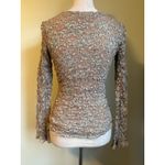 Ann Ferriday One Size Beaded Lace y2k s boho fairy vintage Romantic top shirt Brown Photo 2
