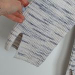 Pure Jill Striped V Neck Long Sleeve Tunic Sweater Cream Gray Size S Casual Cozy Photo 8