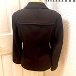 Anne Klein black wool jacket with toggle button closure. Herringbone weaveSize S Photo 2