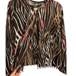 Msk NWT Zebra Print Two Piece Tank Blouse and Jacket Size Medium and Large Photo 1