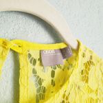 ASOS  Yellow Lace Long Sleeve Midi Dress Photo 5