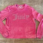 Juicy Couture Vintage Y2K pink velour top with a sparkling "Juicy" logo Photo 0