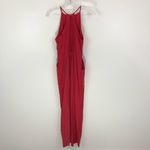 Urban Outfitters  Hattie High Neck Linen Blend Red Jumpsuit Size 0 Photo 3