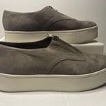 Vince Womens Warner Leather Suede Platform Zip-Up Sneakers Limestone Gray size 9 Photo 2