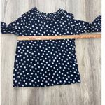 Boden Althea Flare Cuff Polk a Dot Top Size 8 Blue Photo 4