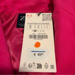 ZARA Vibrant Pink Blazer with Black Buttons Size Small NWT Photo 1
