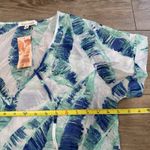 NWT FRANCESCA'S blue & white palm print swim‎ coverup tunic Size M/L Size M Photo 2