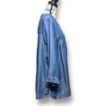 Studio JPR 1X Blue Chambray Denim Look Blouse Long Sleeve Tunic Top Boho Casual Photo 3