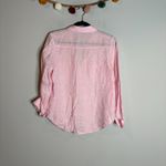 Lilly Pulitzer  Sea View 100% Linen Button Down Shirt in Urchin Pink Photo 5