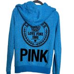 PINK - Victoria's Secret  Blue ZipUp Hoodie Jacket Love Pink Size Medium Photo 4