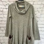 Sparrow Anthropologie Sweater Dress‎ Cowl Neck Lambs Wool Cashmere Oversized XS Gray Photo 2