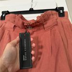 Veronica Beard  Cotton Linen Blend Karter Pleated Pants Mocha NWT Photo 5