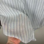 Sundry  Womens Gauzy Cotton Blue‎ Striped Button Up Shirt Sz 2 (M) Coastal Beachy Photo 4