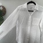 J.Crew NEW Double-gauze Button-up Shirt White Minimalist Staple Size XS Classic Photo 5